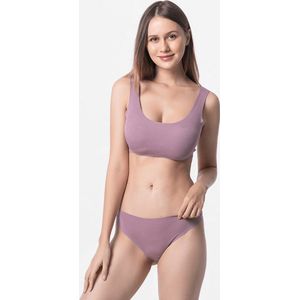 String dames naadloos Micro Modal aubergine