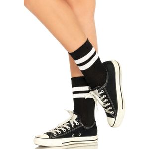 Athletic striped anklet socks