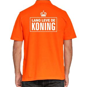 Grote maten Koningsdag polo shirt Lang leve de Koning - oranje - heren - Koningsdag outfit / kleding XXXL