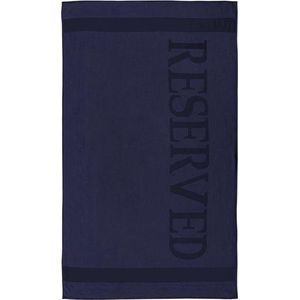 Zavelo Strandlaken Reserved Navy (100x180 cm) - Extra Groot - 100% Katoen - Heerlijk Zacht - Hoogwaardige Kwaliteit