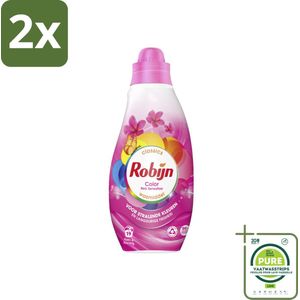 Robijn - Klein & Krachtig Classics Color Pink Sensation - Vloeibaar Wasmiddel - 19 Wasbeurten - Voordeelverpakking - 2 stuks - Wasmiddel - Gekleurde was
