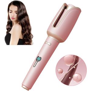 Automatische Krultang – Curling Iron – Keramische Krultang – Golvenkrultang – Krulborstel Roterend – Magic Hair Curler – Haarkruller Automatisch – Wave Krultang – Met Snoer (roze)