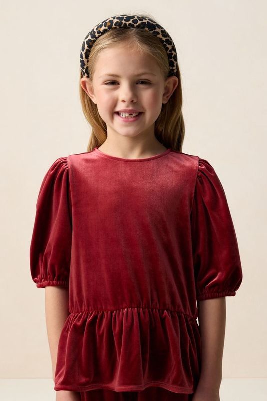 Sissy-Boy - Rood velvet t-shirt