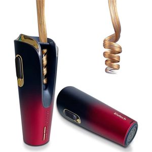 Draadloze Krultang - Krultang Draadloos - Draadloze Automatische Haarkrultang met Ingebouwde Oplaadbare Batterijpakketten - Rood