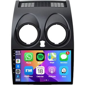 Autoradio 4/64GB met Carplay en Android auto | Geschikt voor Nissan Qashqai J10 2005-2013 | Radio scherm met Navigatie | 2005 2006 2007 2008 2009 2010 2011 2012 2013