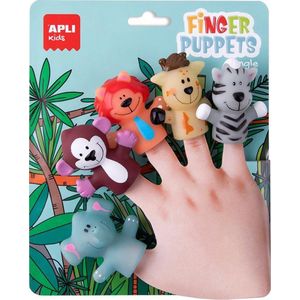 Apli Kids - Vingerpoppetjes Jungle dieren - 5 stuks