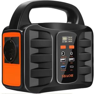 Draagbare Krachtcentrale - 200W - Stroomgenerator - 199 Wh Lithium - Snel Laden - Camping Zonnegenerator - Powerbank - Generator - LED Lamp