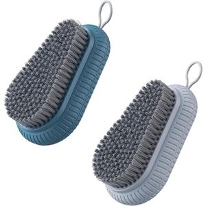 2Pcs Mini Nail Brush voor Fingernails - Hand Wash Brush Nail Brush Borstels Sanding Brushes Plastic - Schoonmaak Hand Borstel Hard voor Fingernails en Toes, 115x69mm.