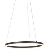 Paul Neuhaus anello - Moderne LED Dimbare Hanglamp met Dimmer - 1 lichts - Ø 595 mm - Zwart - Woonkamer | Slaapkamer | Keuken