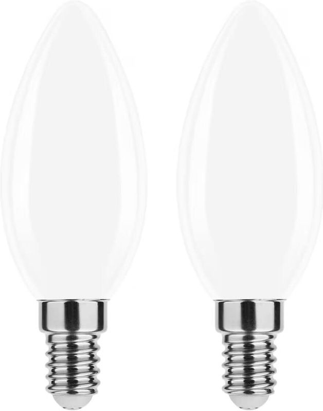 Modee E14 LED Lamp - Warm Wit - 7W - 806lm - LED Filament Melkglas Kaarslamp B35 - Vervangt 50W Halogeen Gloeilamp - 2 stuks