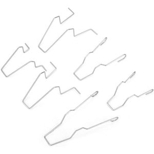 6-delige set Stalen Borgveer Clips voor Koplampen - Geschikt voor H1/H3/H4/H7 - Koplamp Dimlicht Lamp Klemmen
