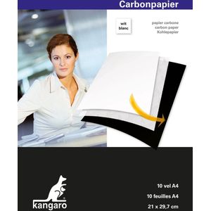 Kangaro carbonpapier - A4 - 10 vel - wit - K-7900001