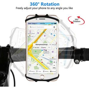 universele motorfiets telefoonhouder voor fiets, 360 ° rotatie siliconen fiets telefoonhouder stuur telefoon houder compatibel met iPhone 12 11 Pro, Samsung