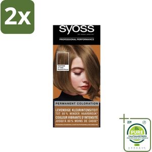 Syoss - Haarverf - Pantone 6-66 Roasted Pecan - 1 Haarkleuring - Voordeelverpakking - 2 stuks - Haarverf - Permanente kleuring