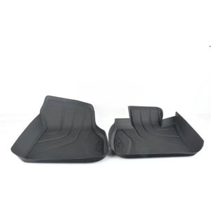 Rubberen Automatten Floorliner Voorzijde voor BMW X2 (F39) - Hoge Rand - 3D-Pasvorm - Incl. Klittenbandpluggen - Linker Stuur - Zwart - Thermoplastische Elastomeren