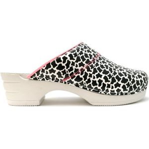 Moofs Dames Klompen Koe Roze Maat 37 - Flexibele PU Zool - Geluidloos