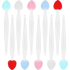 10 Pcs Silicone Lip Scrub Brush - Scrubber Exfoliator voor Mannen en Vrouwen - Dubbelzijdige Zachte Lippe Scrubber voor Gladde Gezonde Lippen