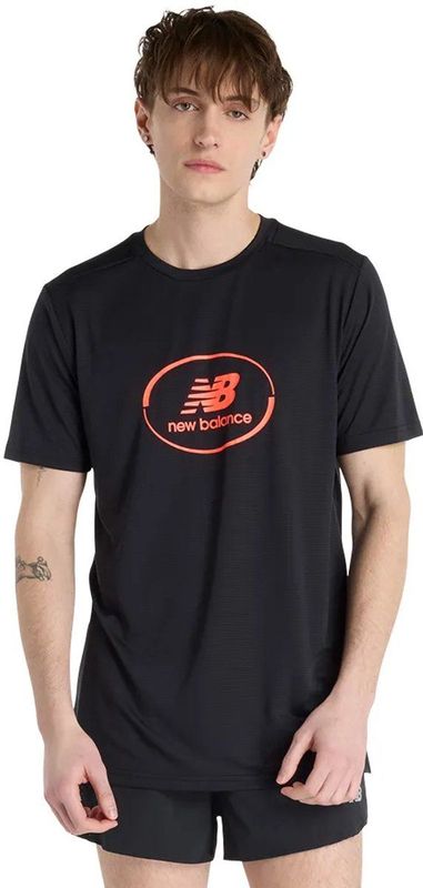 New Balance Se Gr Run T-shirt Met Korte Mouwen Zwart L Man