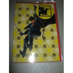 Zorro Wenskaart met button en envelop Beterschap
