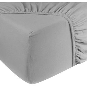 DoubleDry - Hoeslaken - Lichtgrijs - 100% Katoen - Tweepersoons 160x200 cm