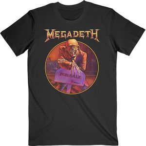 Megadeth - Peace Sells Track List Heren T-shirt - L - Zwart