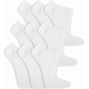 Naadloze sneakersokken | 9 paar | dames sneakersokken | ook in kindermaten | grijs, wit of zwart