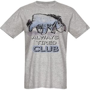 Winnie The Pooh I-Aah - Always Tired Club Heren T-shirt - grijs - S