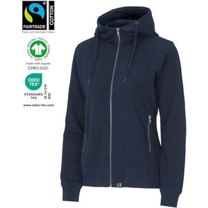 Cottover F. TERRY FULL ZIP HOOD LADY - GOTS GECERTIFICEERD 141509 - Marine - XXL