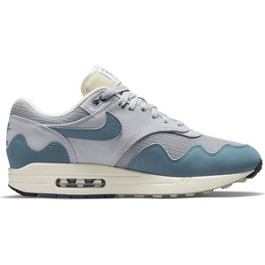 Nike x Patta Air Max 1 Waves Noise Aqua (met armband) - Limited Edition - Sneaker - Unisex - Silver/Blauw/Wit - Maat 39