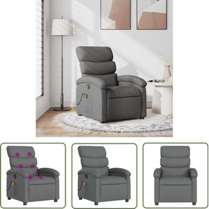 vidaXL - Massagestoel - Donkergrijs - Handmatige Relaxfunctie - Vibratiefunctie