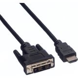 DVI-D Single Link - HDMI kabel / zwart - 1 meter