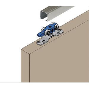 Schuifdeurset Expert met rail 2,0 m - max. deurgewicht 80 kg - merk ROB - voor deurbreedte tot 103 cm