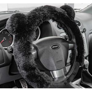 Auto stuur hoes - 37 tot 39cm - Black bear