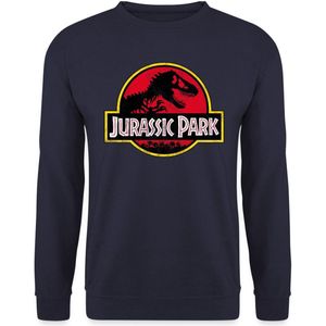 Jurassic Park Klassiek Logo In Rood Met T-Rex Sweater Heren