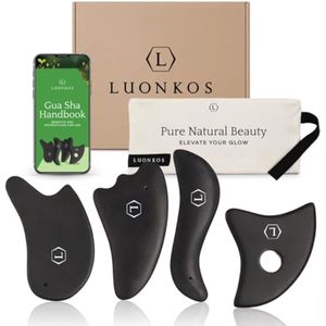Handgemaakte Gua Sha Massage Tools van Bian Stone voor Gezicht en Lichaam