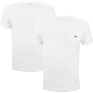 Emporio Armani 2P O-hals shirts stretch wit - S