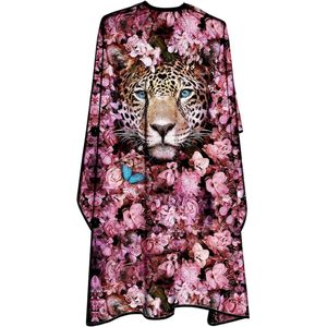 Originele Barbermood Profesionele Haardesign Kapperscape - Waterbestendig Luchtdoorlatend Instelbaar - Roze 138 cm x 158 cm Kappersmantel