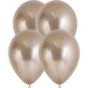 Ballonnen 20 stuks - Champagne - Mirror - Urban Taupe - Huwelijk - Verjaardag - Versiering - Baby