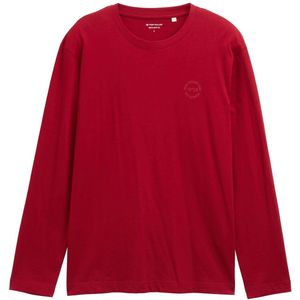 TOM TAILOR - Shirt - Rood - Lange Mouw