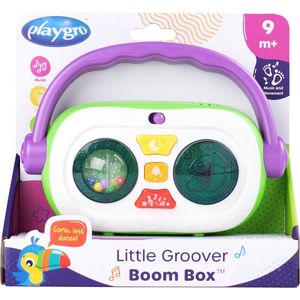 Playgro Little Groover Boom Box - -Speelgoed Baby - Speelgoed 1 jaar - Muziekinstrument - Baby speelgoed - Muziekinstrument voor Baby - Interactief speelgoed Baby - Educatief speelgoed - Kraam Cadeau - Baby radio - Speelgoed met licht en geluid