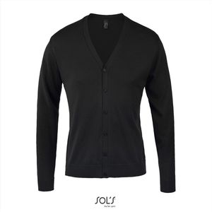 SOL'S Men´s Golden V-Neck Knitted Cardigan L418 - Black - XXL