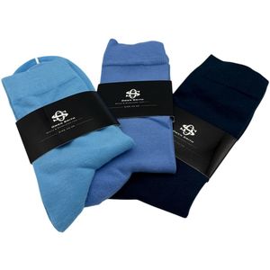 Owen Smith - Herensokken - 3 paar - Mix blauw - maat 43-46