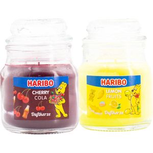 Haribo kaarsen 85gr set 2 - 1x klein cola 1x klein lemon