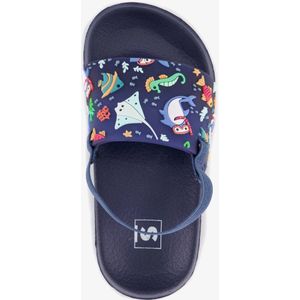 Blauwe kinder badslippers met visjes - Maat 26