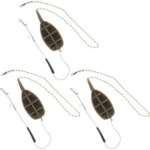 3 stuks inline methode feeder visserij - karpervissen - visvoer set