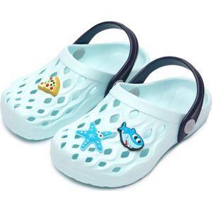 Ladeheid Clogs Kinderen - Tuinschoenen - Lichte - Kinderschoenen - Meisjes - Jongens – Lichtblauw – 30/31 - LA-CA-FlowKidsJib