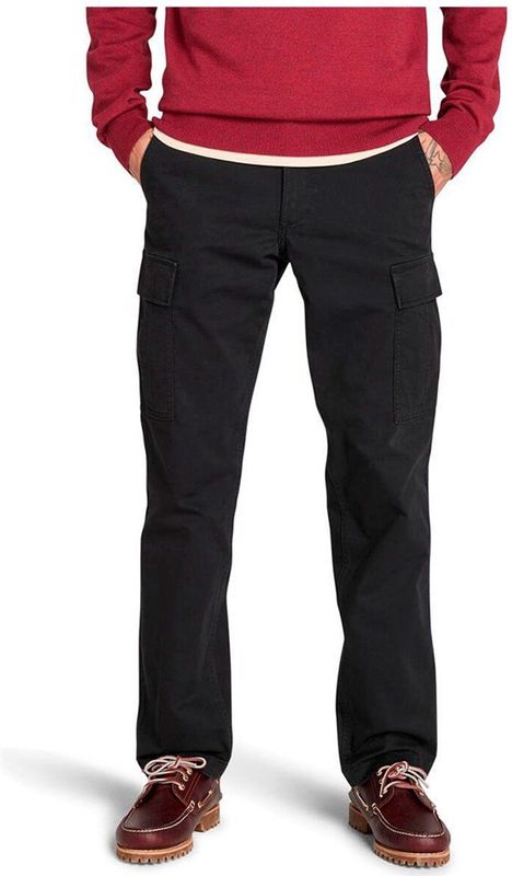 Timberlandvoor mannen. TB0A2PG94331 Navy Brookline Twill Cargo Broek (29/34), Casual, Biologisch katoen, Duurzaam, Marineblauw