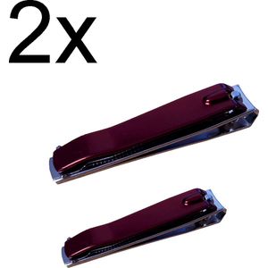 Nagelknipper Set Metal Rood | 8 cm | 5,5 cm | RVS | Nagelschaar | Nagel Knipper | Nagelknippers