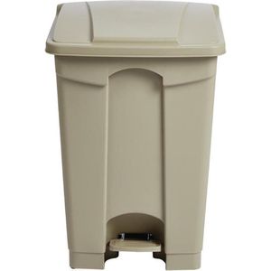 Jantex Beige pedaal afvalbak 45Ltr