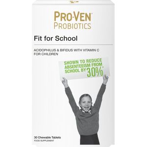 Probiotica - Kinderen Kauwtablet - Fit for school - 30 Kauwtabletten - Probiotica Met Vezels & Vitaminen - ProVen